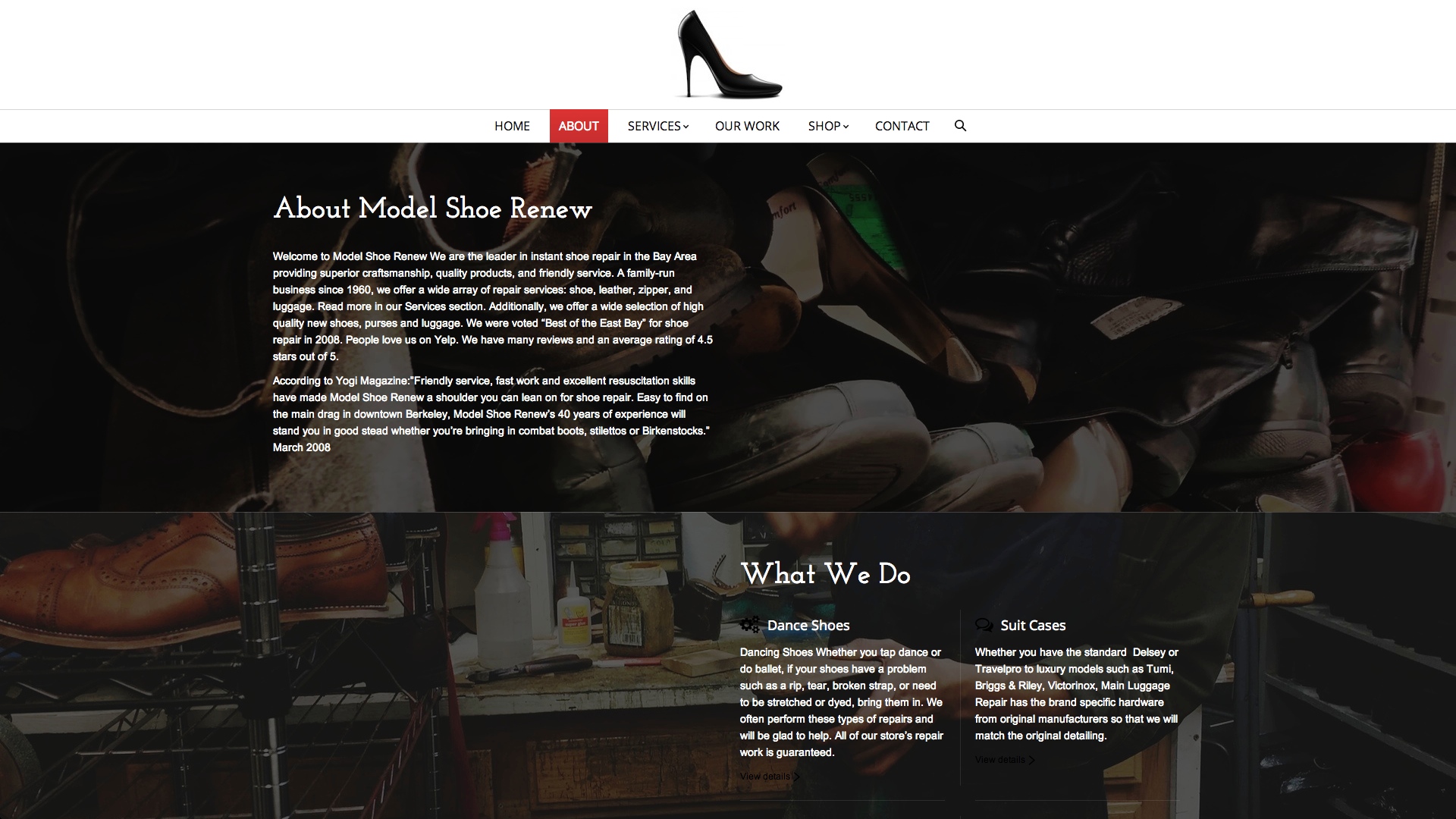 Model Shoe Renew Model Shoe Renew Shoe Repair Web Designers in San Francisco Jumpyr 00 Studios